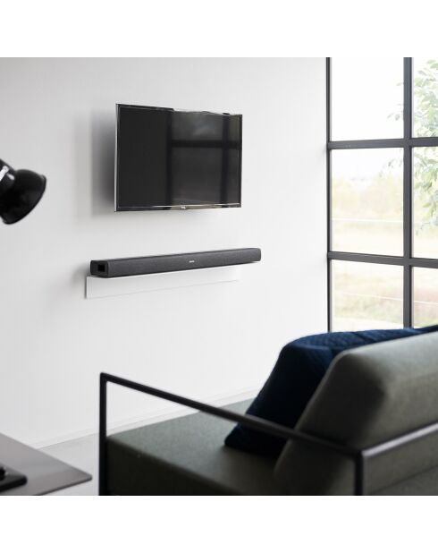 Etagère murale avec panneau magnétique blanche - 90x15.7x9 cm