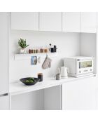 Etagère murale avec panneau magnétique blanche - 90x15.7x9 cm