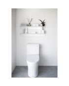 Etagère murale avec panneau magnétique blanche - 90x15.7x9 cm