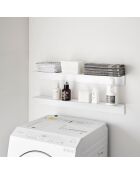 Etagère murale avec panneau magnétique blanche - 90x15.7x9 cm