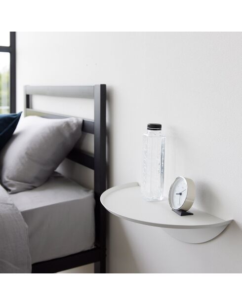 Etagère murale ronde blanche - 40x22x11.7 cm