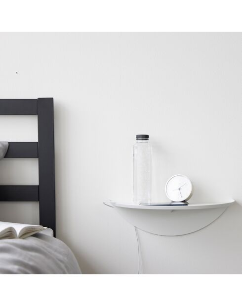 Etagère murale ronde blanche - 40x22x11.7 cm