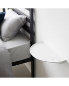 Etagère murale ronde blanche - 40x22x11.7 cm