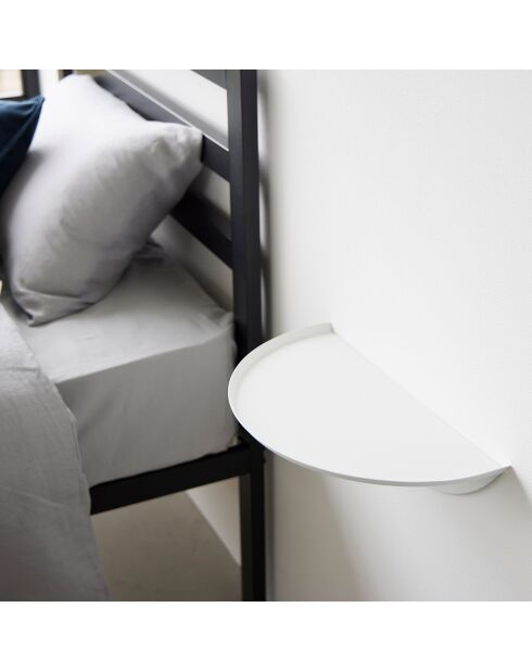 Etagère murale ronde blanche - 40x22x11.7 cm