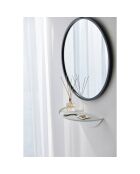 Etagère murale ronde blanche - 40x22x11.7 cm