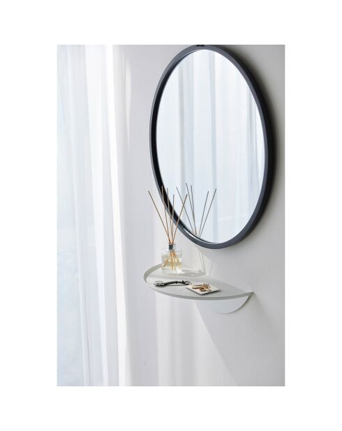 Etagère murale ronde blanche - 40x22x11.7 cm