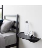 Etagère murale ronde noire - 40x22x11.7 cm