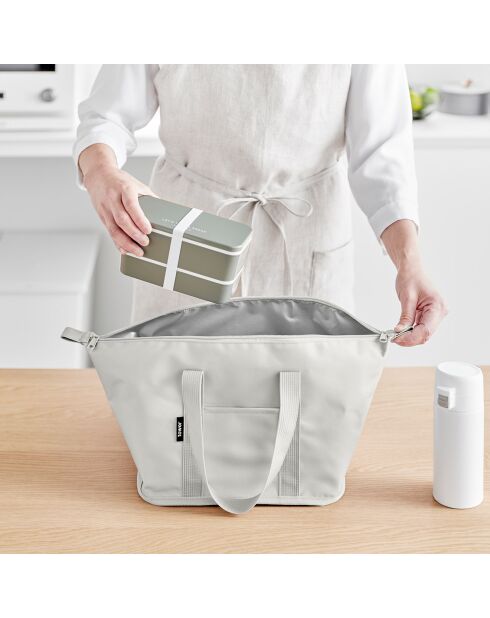 Sac isotherme pour pique-nique gris - 51x25x18 cm