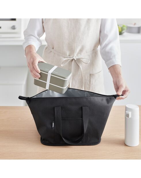 Zwarte geïsoleerde picknicktas - 51x25x18 cm