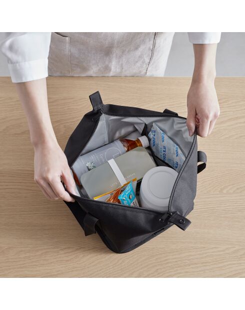 Zwarte geïsoleerde picknicktas - 51x25x18 cm