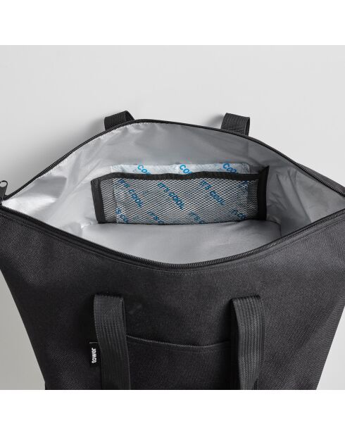 Zwarte geïsoleerde picknicktas - 51x25x18 cm