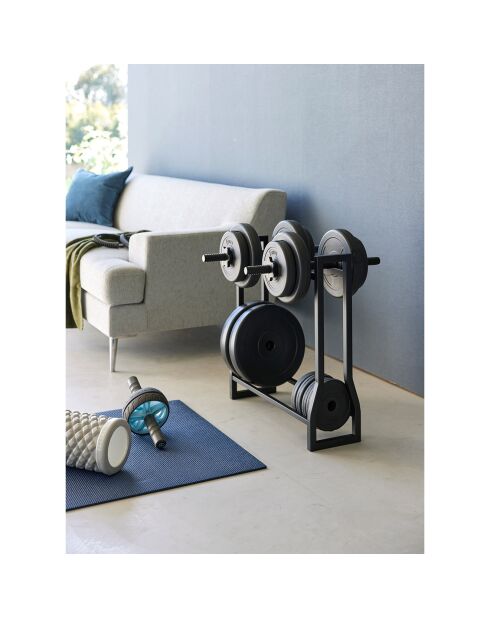 Support pour haltères noir - 52x17x54.3 cm