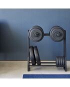 Support pour haltères noir - 52x17x54.3 cm