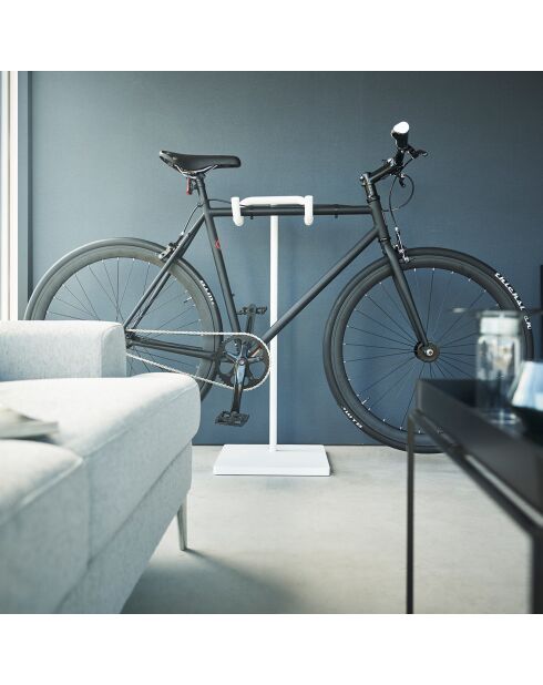Support à vélos blanc - 38x33x94 cm