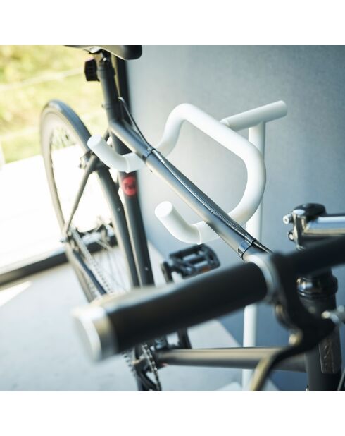 Support à vélos blanc - 38x33x94 cm