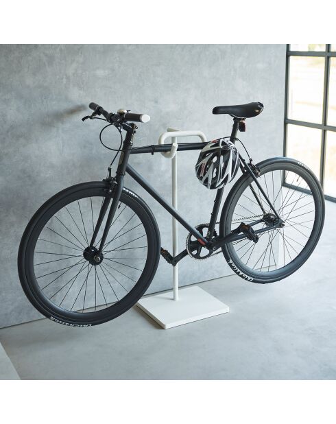 Support à vélos blanc - 38x33x94 cm