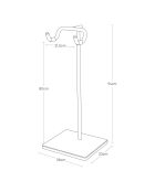 Support à vélos blanc - 38x33x94 cm