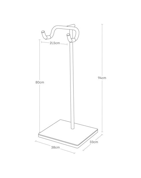 Support à vélos noir - 38x33x94 cm