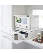 Encimera corredera con cajón blanco - 45x39,3-64x13,5 cm