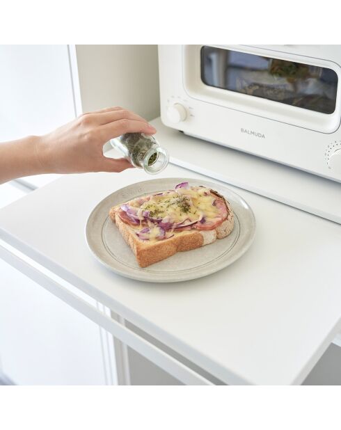 Schiebeplatte mit weißer Schublade - 45x39,3-64x13,5 cm