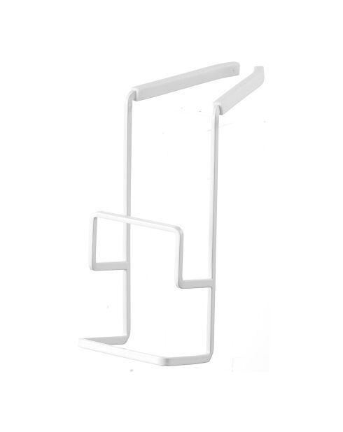 Porte-éponges double à suspendre blanc - 6x16x15.5 cm