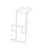 Porte-éponges double à suspendre blanc - 6x16x15.5 cm