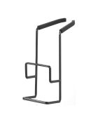 Porte-éponges double à suspendre noir - 6x16x15.5 cm