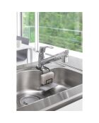 Porte-éponges double à suspendre noir - 6x16x15.5 cm