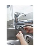 Porte-éponges double à suspendre noir - 6x16x15.5 cm