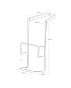 Porte-éponges double à suspendre noir - 6x16x15.5 cm