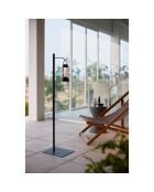 Support de lanterne réglable noir - 26x30x80-152 cm