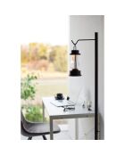 Support de lanterne réglable noir - 26x30x80-152 cm