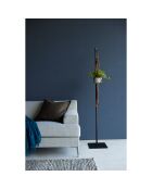 Support de lanterne réglable noir - 26x30x80-152 cm