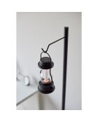 Support de lanterne réglable noir - 26x30x80-152 cm