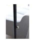 Support de lanterne réglable noir - 26x30x80-152 cm