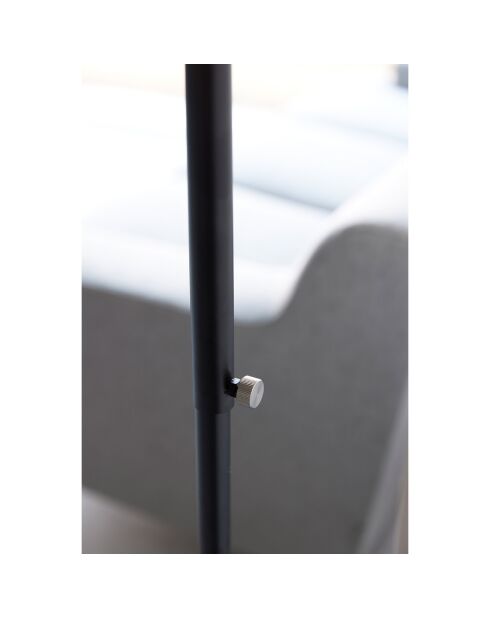 Support de lanterne réglable noir - 26x30x80-152 cm