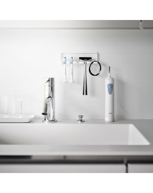 Porte-brosse à dents blanc - 12.5x3.5x4 cm