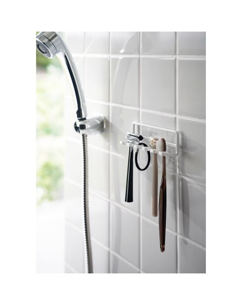 Porte-brosse à dents blanc - 12.5x3.5x4 cm