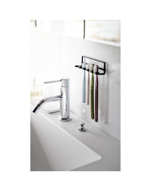 Porte-brosse à dents noir - 12.5x3.5x4 cm