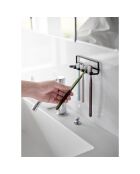 Porte-brosse à dents noir - 12.5x3.5x4 cm