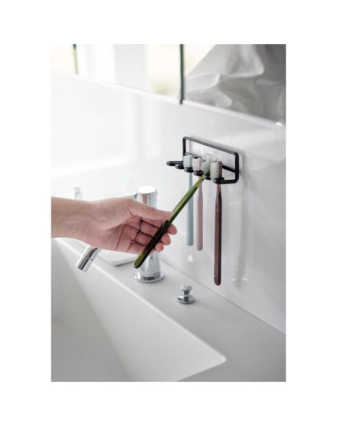 Porte-brosse à dents noir - 12.5x3.5x4 cm