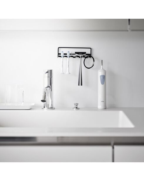 Porte-brosse à dents noir - 12.5x3.5x4 cm