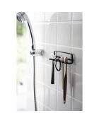 Porte-brosse à dents noir - 12.5x3.5x4 cm