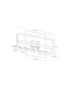 Porte-brosse à dents noir - 12.5x3.5x4 cm