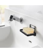 Zeepbakje zwart - 12x8,5x7,8 cm