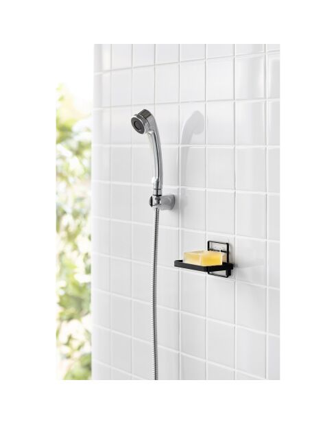 Zeepbakje zwart - 12x8,5x7,8 cm