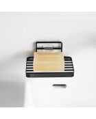 Zeepbakje zwart - 12x8,5x7,8 cm