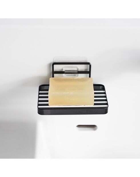 Zeepbakje zwart - 12x8,5x7,8 cm