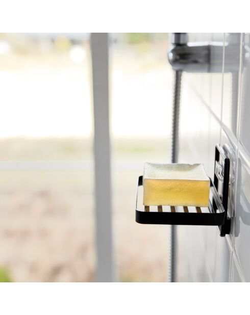 Zeepbakje zwart - 12x8,5x7,8 cm