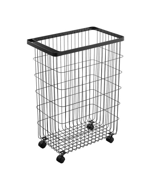 Panier à linge avec angles noir - 28x46.5x61 cm